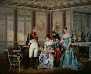 The Empress Josephine 1763-1814 Presenting her Children to the Emperor Alexander at Malmaison by Jean Louis Victor Viger du Vigneau