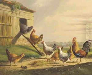 Going into the henhouse a good night's rest by Albertus Verhoesen