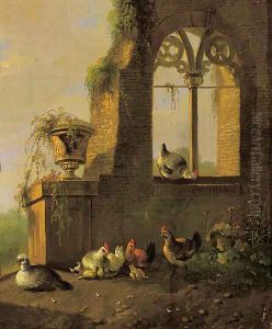 Poultry by a ruin 2