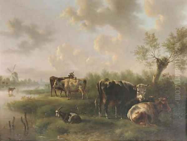 Cattle in a polder landscape - view 1