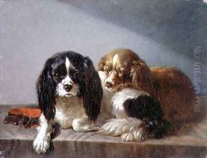 King Charles Spaniels 2 by Vincent de Vos