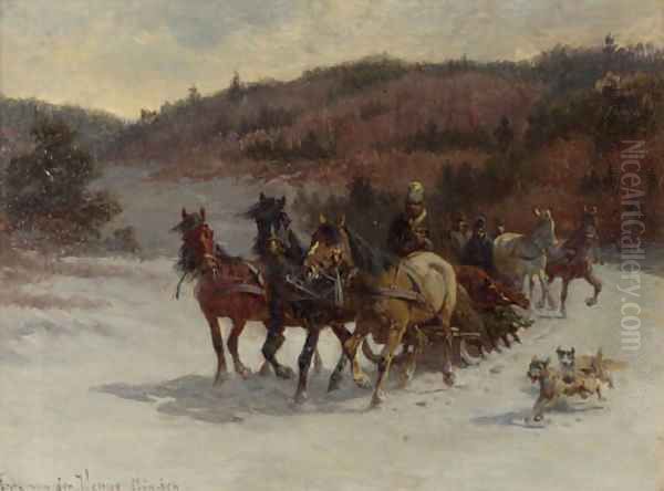 The return form the boar-hunt - view 1