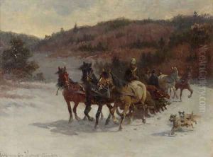 The return form the boar-hunt by Fritz van der Venne