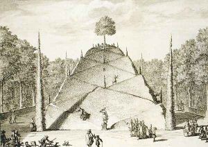 Artificial Mount Parnassus, engraved by Johannes Van den Aveele d.1727 by Nicolaes the Elder Visscher
