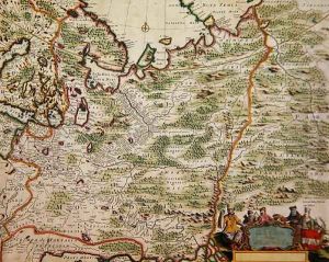 Map of Russia and Eastern Europe from Atlas Minor, 1745 by Nicolaes the Elder Visscher