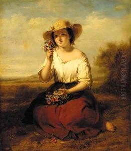 Picking wildflowers by Francois Verheyden