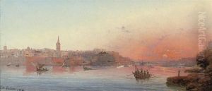 Sunset Over The Grand Harbour, Valetta, Malta