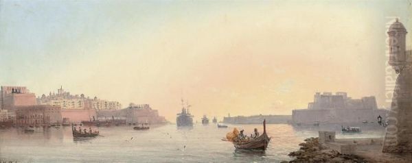 A Convoy Entering Valetta Harbour - view 1