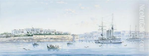 Dreadnoughts At Valetta, Malta - view 1