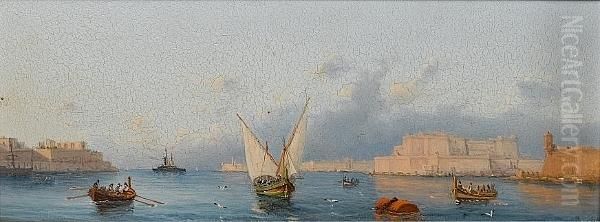 Shipping In The Grand Harbour, Valetta, Malta, A Pair - view 1