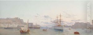 Valletta Harbour At Sunset