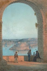 Fort St. Angelo From Valletta, Malta by Luigi Maria Galea