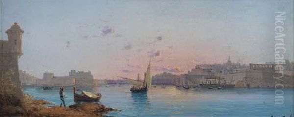 Sunset Over Grand Harbour, Valetta - view 1