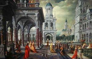 Bathseba and David with an Architectural Background by Hans Vredeman de Vries