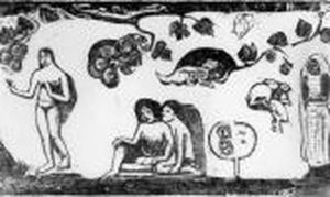Femmes, Animaux Et Feuillages. 1898. by Paul Gauguin