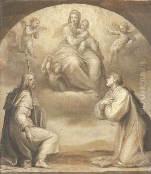 The Madonna and Child with Saints James and Stephen by Ottavio Vannini
