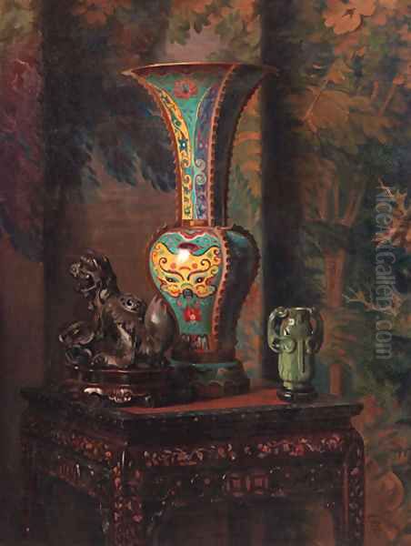 A still life with Chinese objects - view 1