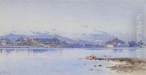 A View Of The Old Citadel In Corfu by Angelos Giallina