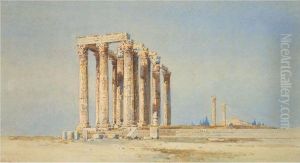 The Temple Of Olympeus Zeus, Athens by Angelos Giallina