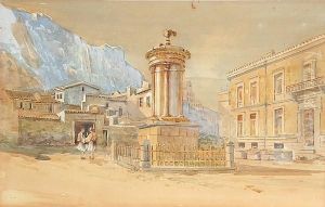 The Lyssicrates Monument, Plaka, Athens by Angelos Giallina