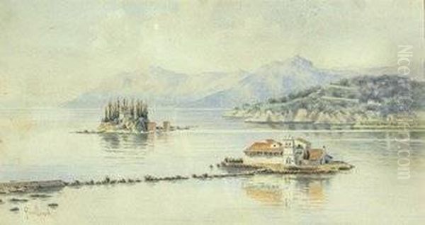 The Island Of Pontikonissi And The Monastery Of Vlacherna, Corfu - view 1