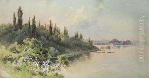 A View Of The Coast Of Corfu by Angelos Giallina