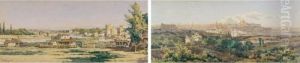 Two Views Of The Italian Campagna, A Pair Two Views Of The Italian Campagna, A Pair