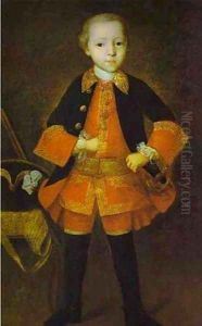 Prince FN Golitzin As A Child Detail 1760 by Ivan Vishnyakov