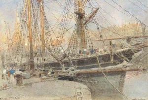 Bristol, St. Mary Radcliff by Albert Goodwin