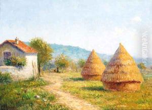 Haystacks on a summer's day