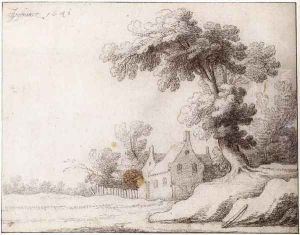 Landscape with a Tall Tree on the Right 1641 by Jacob Woutersz Vosmaer