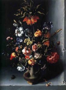 Still-Life of Flowers with a Fritillary in a Stone Niche c. 1613 by Jacob Woutersz Vosmaer