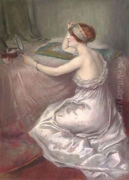 Elegante femme au lit - view 1