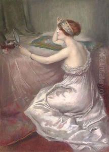 Elegante femme au lit by Charles Varnier
