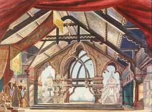 Stage design for Rimsky-Korsakovs Snow Maiden by Karl Fyodorovich Valz