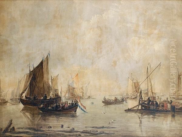 A Dutch Harbour Scene - view 1