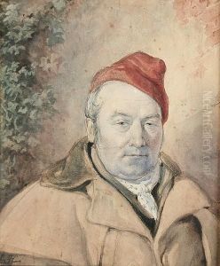 Self Portrait, Head And Shoulders by Louis Haghe