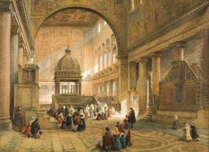 Interieur D'eglise by Louis Haghe