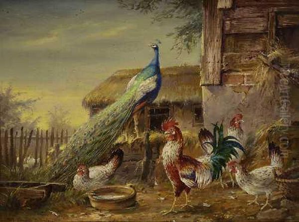 Huhnerhof Mit Pfau. - view 1