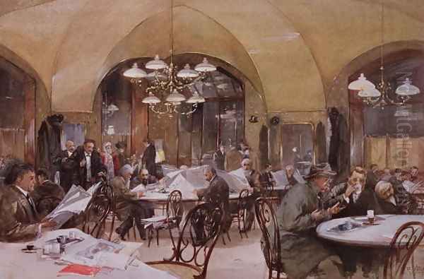 Cafe Griensteidl, Vienna, 1890 - view 1