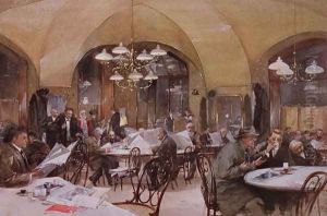 Cafe Griensteidl, Vienna, 1890 by Reinhold Volkel