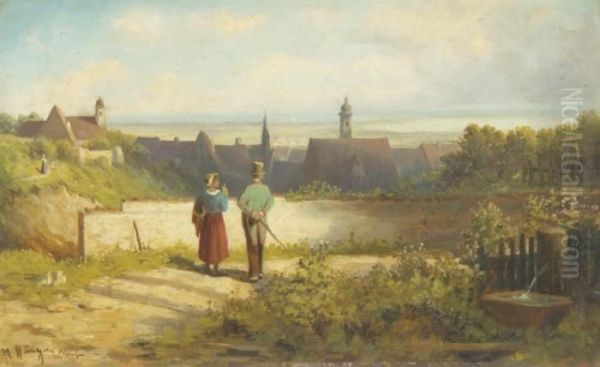 Biedermeierpaar Auf Einer Anhohe - view 1