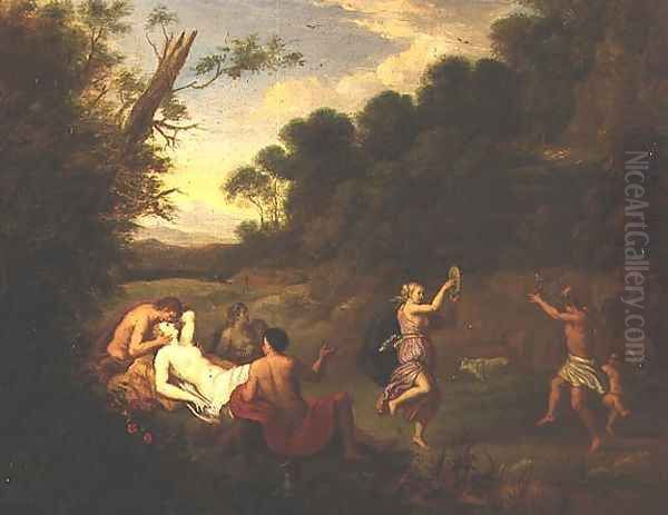 Bacchic Revel in a Wooded Landscape - view 1