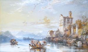 A View Of Lake Maggiore With The
 Isola Madrein The Foreground And The Isola Dei Pescatori Beyond