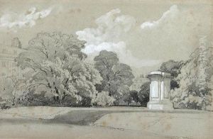 Grosvenor Square, London by James Duffield Harding