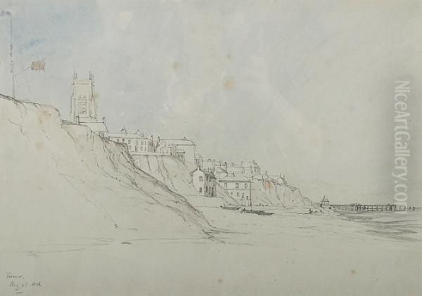 Cromer From The Beach, Showing The Original Pier - view 1
