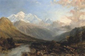 Mont Blanc From Between St. Martin And Sallanches
