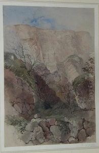 The Landslip, Isle Of Wight by James Duffield Harding