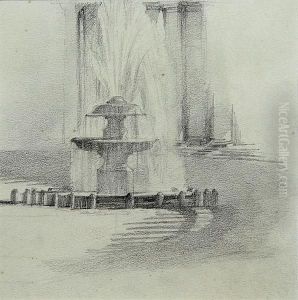 Fountains In The Piazza Of St.peter's, Rome by James Duffield Harding