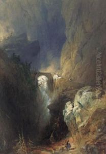 The Devil's Bridge, St Gothard, Switzerland by James Duffield Harding